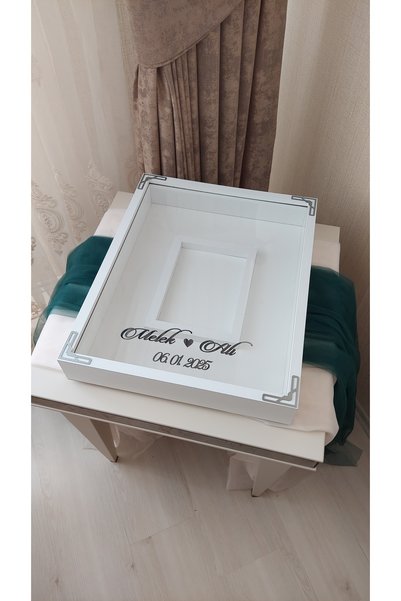 Verda Çerçeve Rama de memorie cu trandafir alb 40x50 Cm! Rama foto! Rama de m...