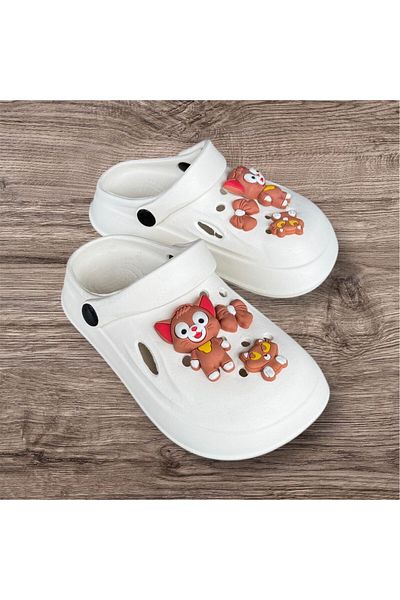 Rooster Child over Sticker Light Base Beach Pool Daily Closed Front Slippers Sandals