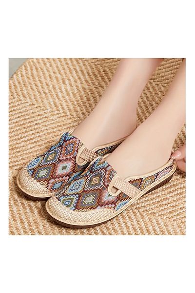 Generic Women's Handmade Bohemian Sandals,Anti-slip&Sweat-resistant Lightweight,for Home,Travel&Beach