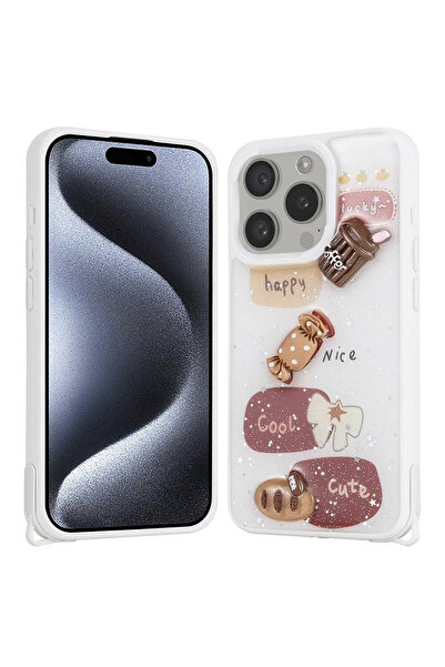 teknocep store powered by حافظة آيفون 15 برو منقوشة باللون الفضي اللامع TKNC ...