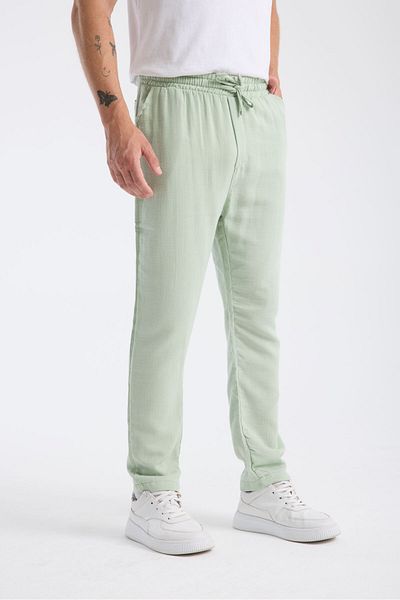KAPHONE Men's Rekaxed Fit Comfortable Fit Muslin Trousers
