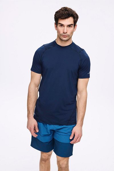 Haşema Ανδρικό αθλητικό μπλουζάκι Active Navy Blue 5030