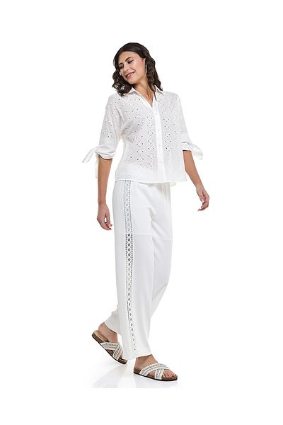 R&B White WYF KNIT BTM 8-18