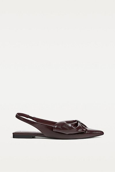 Stradivarius Flat slingback shoes with bow