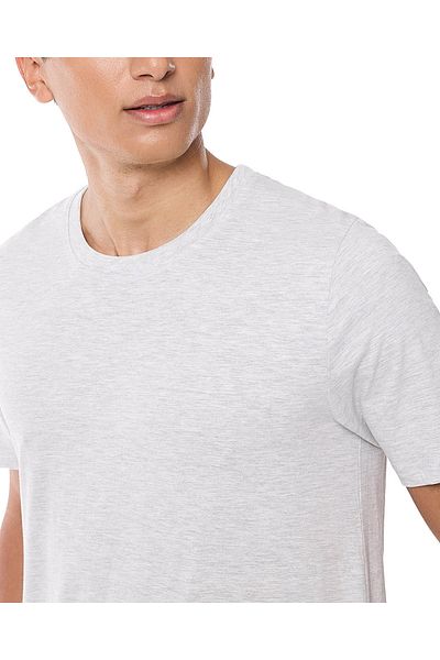 R&B Ecru Melange MCB-CREW NECK TEES -S-XXXL