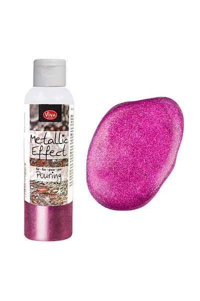 Viva Decor Pouring medium, metallic effect, VIVA DECOR, 120ml Magenta
