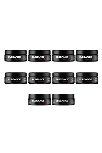 Elegance E-Series Cream Wax White 140ml (Pack of 10) – Medium Hold, Moisturizing, Natural Shine