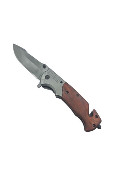 dalimag Manual Opening Pocket Knife with Glass Breaker, Rope Cutter, Belt Clip, 23 cm,