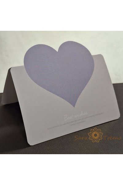 saratremo Foldable Greeting Card with Cut-Out Heart – Japanese Design