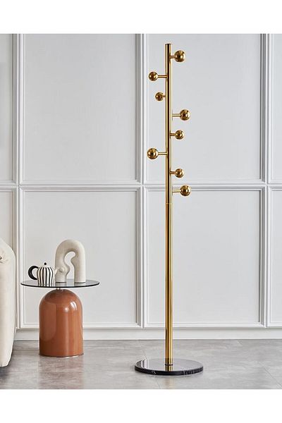 rexa Metal Coat Rack with Marble Base – Elegant Freestanding Hanger Stand