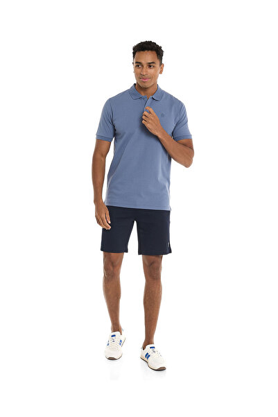 R&B Solid Polo T-Shirt with Short Sleeves