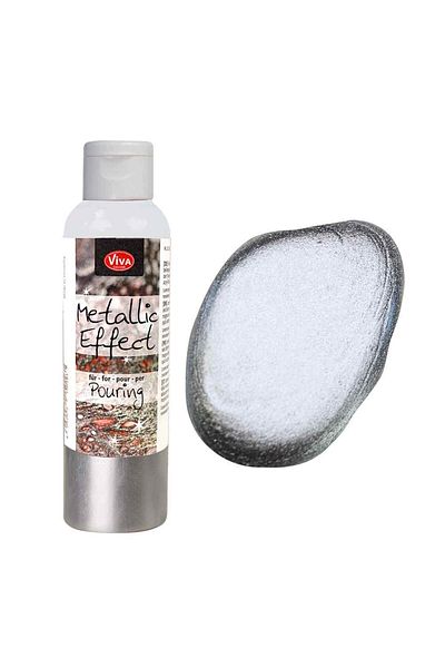 Viva Decor Pouring medium, metallic effect, VIVA DECOR, 120ml Silver