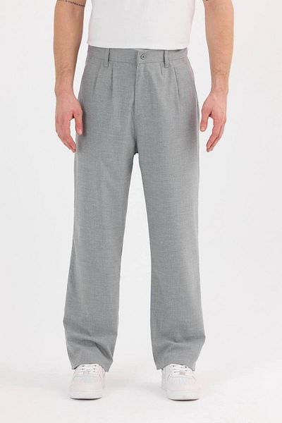 Brood Men's Pleated Baggy Old Money Fabric Trousers