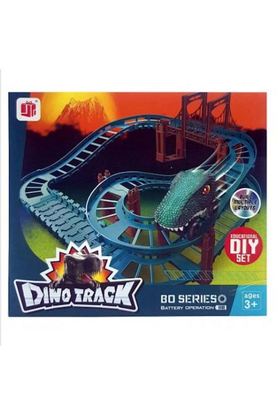 dalimag Jucarie Dino Truck, masini cu dinozaur electric, circuit de curse, pentru copii