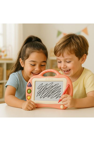 Generic Magnetic LCD Drawing Board for Kids – Doodle Pad with Stylus & Stamps – Mess-Free Travel Toy