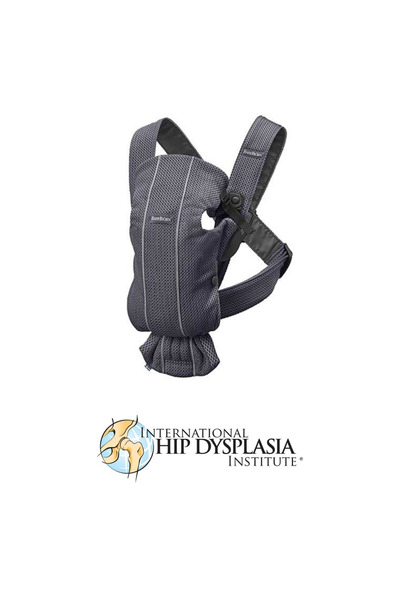 BabyBjörn BabyBjorn - Marsupiu anatomic mini pentru bebeluși, cu poziții multiple de purtare – Antracit, Plasă 3D