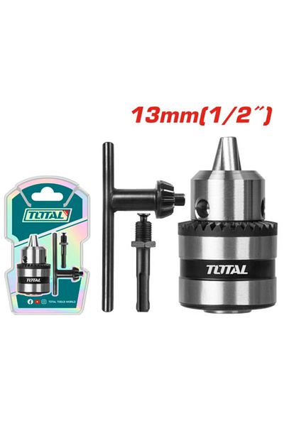TOTAL Drill head with drill wrench and adapter 13mm Total Tac451301.1