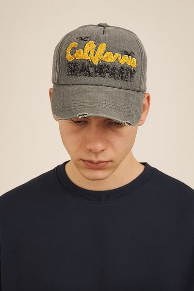 CosmoOutlet Men's California Beach Party Washable Vintage Adjustable Unisex Sports and Casual Gray Color Hat