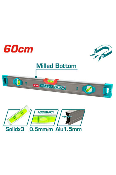 TOTAL Total TMT26028M 60cm First Class Aluminum Water Level