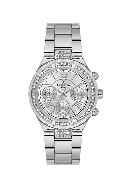 Daniel Klein Dke.1.10893-1 Stone Design Metal Cord Metal Case 3 Atm Water Resistant Metallic Color K
