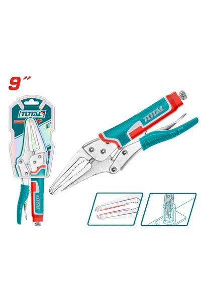 TOTAL Long nose locking plier THT19902