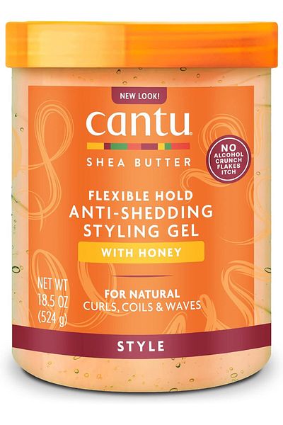 Cantu Maximum Hold Styling Gel with Shea Butter and Honey, 524g