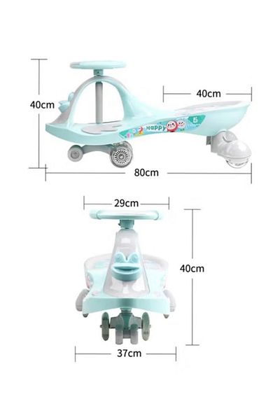 Cool Baby Swing Car Ride On Swing Twist Wiggle Car 69 x 29 x 27cm
