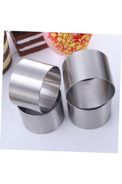 moldchef Mold Chef Round Cake Cake Mold Diameter 8cm Depth 7cm 4 Pieces