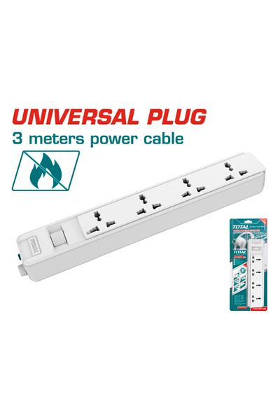 TOTAL Total Thes23042v 3-Way Power Strip with Switch
