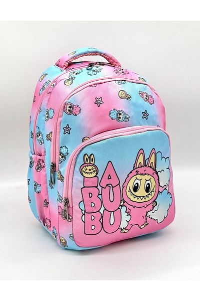 Bevitton Primary School Bag Set of 3 Girls' Primary School Bag Ldc- Labubu Character Printed