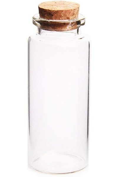 Mena Rise Şirinshop 15ml - Mini Glass Bottle and Wooden Cork Stopper - Decorative Glass Bottle 1108107