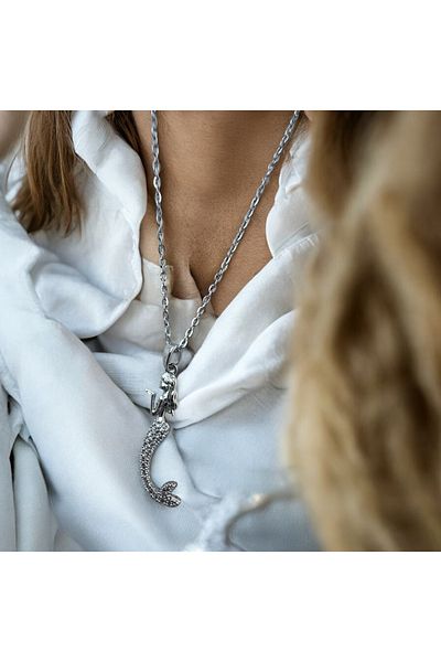 İNN JEWELLERY Steel Necklace Tarnish-Free Antiallergic Mermaid Figured (2 Years Importer Guaranteed)