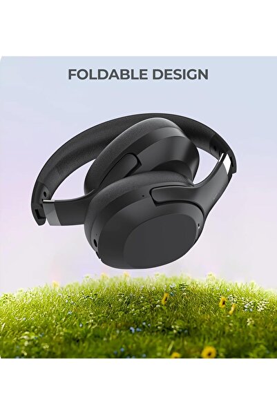Faster S6 Over-Ear Wireless Headphones - Bluetooth 5.3, ANC, 30h Playtime (Grey)