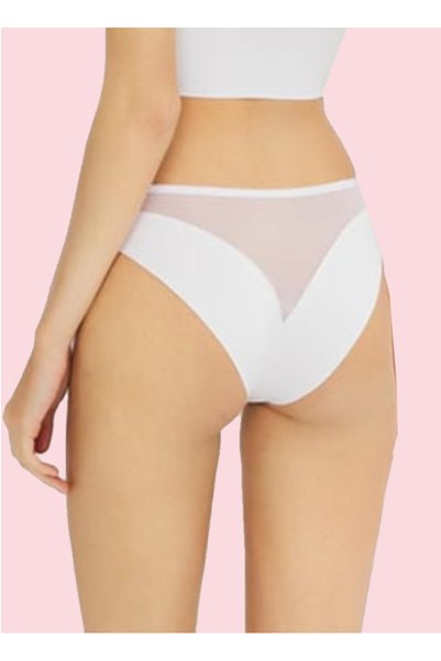 Sempre Amore Laser Cut Tulle Detailed Bikini Panties