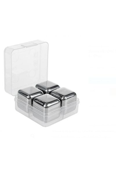 CXN Reusable Stainless Steel Ice Cubes - 4 pcs