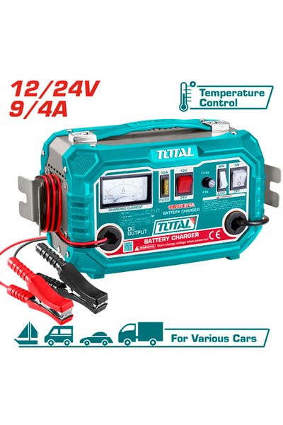 TOTAL شاحن بطارية 12/24v 9/4a توتال Tbc1601