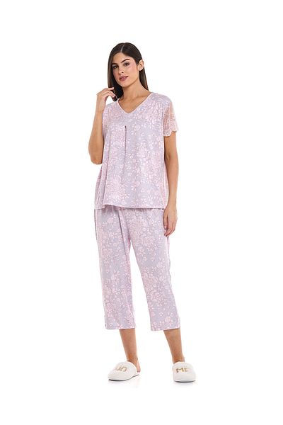 R&B CO-SHORT SLEEVE CAPRI SET-10-18