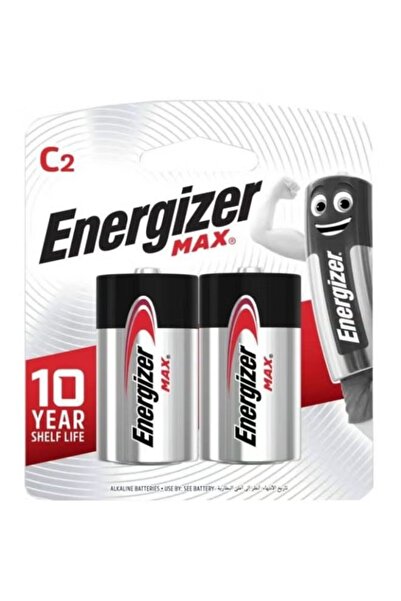 Energizer بطارية ماكس سي قلوية من قطعتين، فضية/سوداء