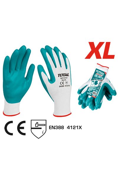 TOTAL Total Tsp12101 XL Rubber Work Gloves