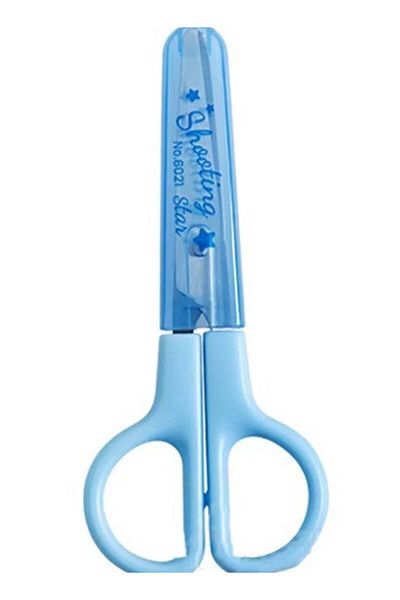 huitich Mini Student Safety Scissors with Protective Cover Cute Design for Kids & School Use