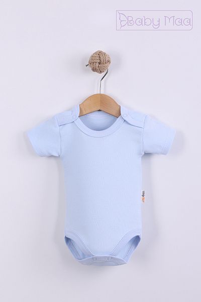 Baby Maa بدلة أطفال قطنية 100% بأكمام قصيرة 4 قطع (خيارات 0-3 أشهر / 3-6 أشهر / 6-9 أشهر / 9-12 شهرًا)