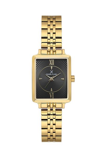Daniel Klein Dk.1.14055-3 Rectangular Dial Metal Cord Metal Case 3 Atm Water Resistant Gold Color