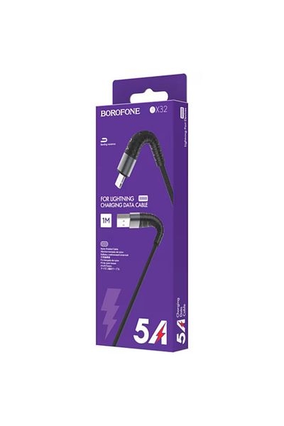 Borofone HOCO BX32 USB Lightning Data and Charging Cable, 1 m, Black