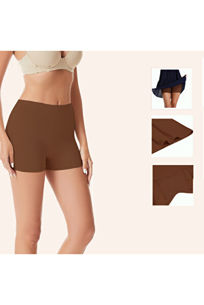MİSTİRİK Carigna Model Lifting and Firming Laser Cutting No Trace Lifting Boxer Brown Color