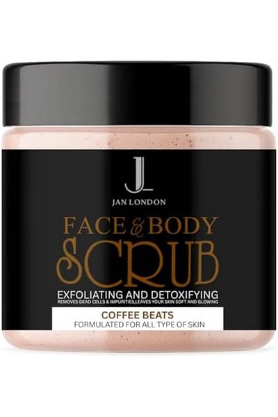 JAN LONDON Coffee Beats Face & Body Scrub 500ml | Deep Cleansing Exfoliator with Coffee for Smooth Skin