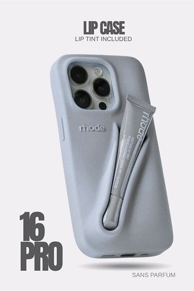 Lip Case Rhode – Iphone 16 Pro Silicone Stick-on Lip Gloss Holder Sleeve