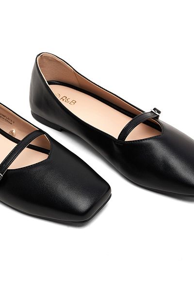 R&B Black LADIES BALLERINA 36-41
