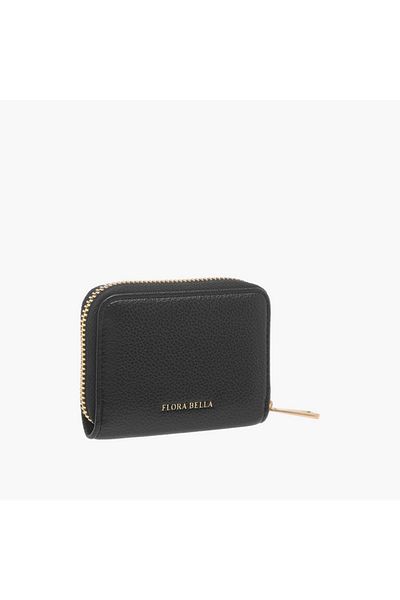 Flora Bella by Shoexpress Textured Wallet with Zip Around Closure