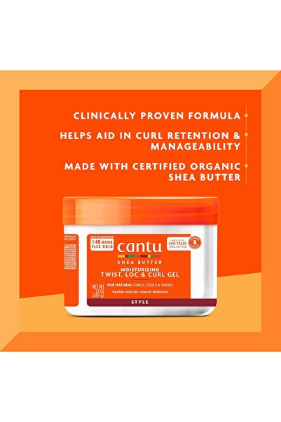 Cantu Twist & Lock Moisturizing Gel with Shea Butter, 370g
