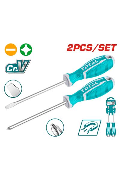 TOTAL 2 Pcs screwdriver set THT250201